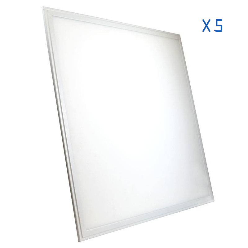 Pack 5 dalles LED 60x60 42W ultra plat