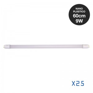 Pack 25 tubes T8 LED 9W 60cm plastique