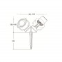 Double spot LED sur piquet Fumagalli "Minitommy 2L" GU10 7W Double spot LED sur piquet Fumagalli "Minitommy 2L" GU10 7W