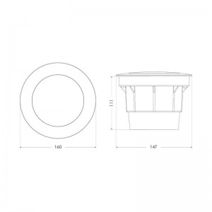 Balise de sol encastrable Fumagalli "Ceci 160" GX53 10W