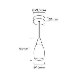 Suspension scandinave bicolore