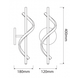 applique saillie chromée LED