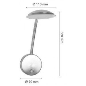 Applique murale LED  orientable chromée