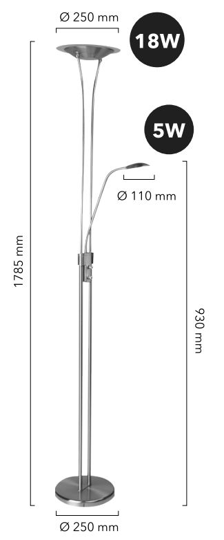 lampadaire dimensions