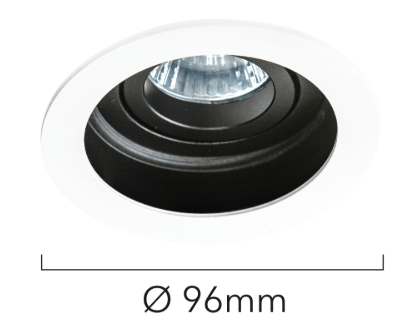 dimensions support gu10 encastrable rond
