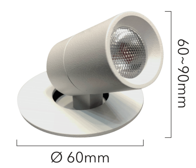 dimensions downlight encastrable orientable