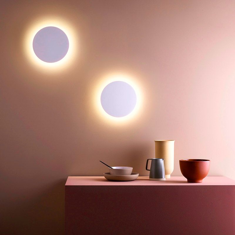 Luminaire mural blanc eclipse de lune