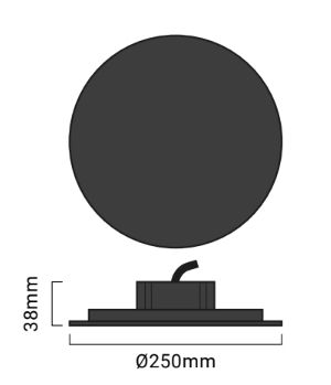 dimensions applique led eclipse