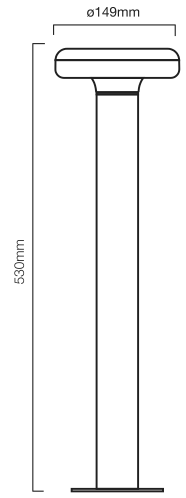 Borne exterieure LED dimensions