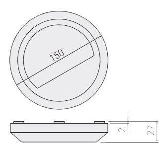 dimensions balise ronde extérieure