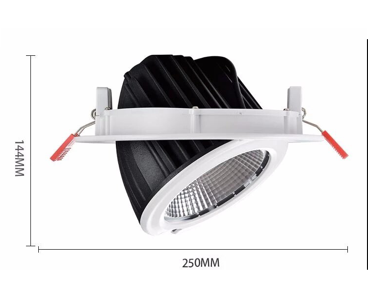 dimensions downlight LED 48w