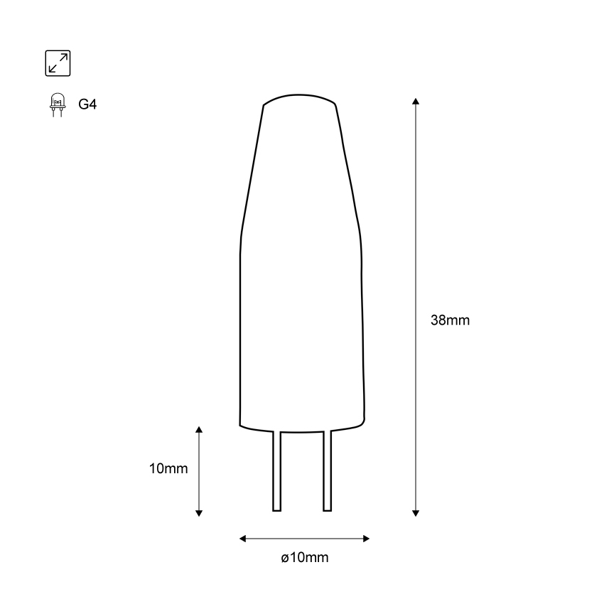 Ampoule LED G4 2W 12V AC/DC