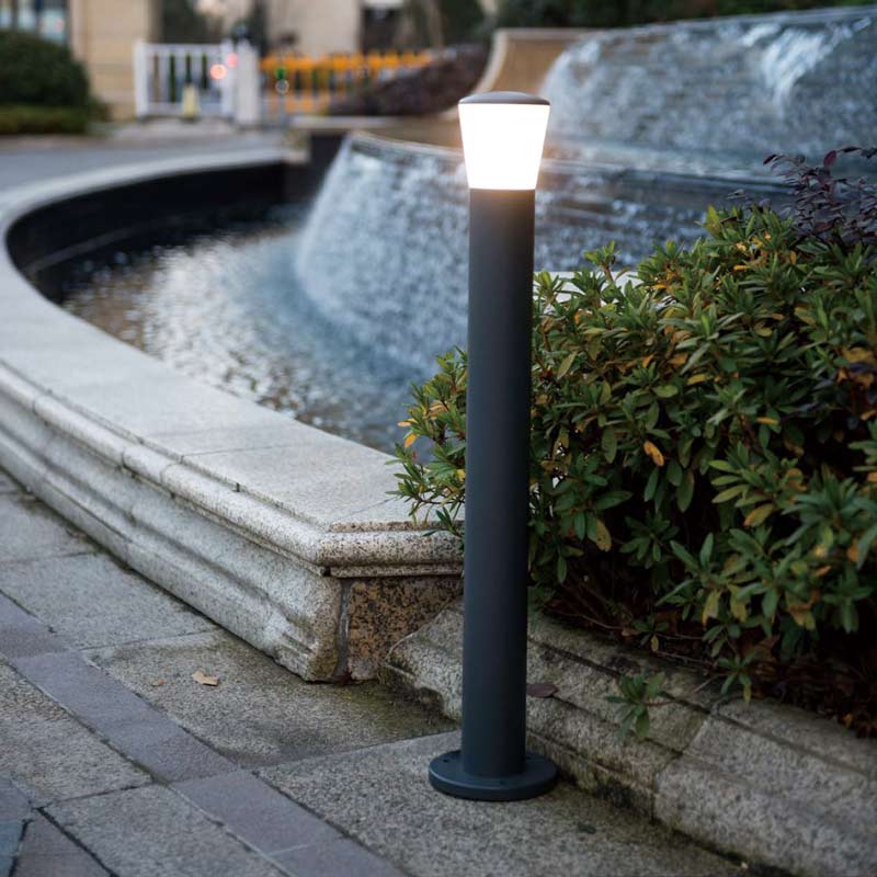 2 Bornes Éclairage Extérieur PORU Noir - IP44 - E27 Max 40W - 39cm Hauteur - Allée Jardin