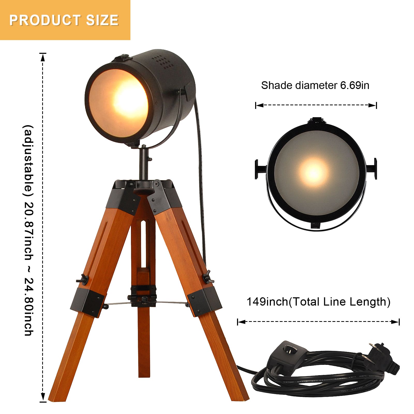lampe sur pied hauteur ajustable