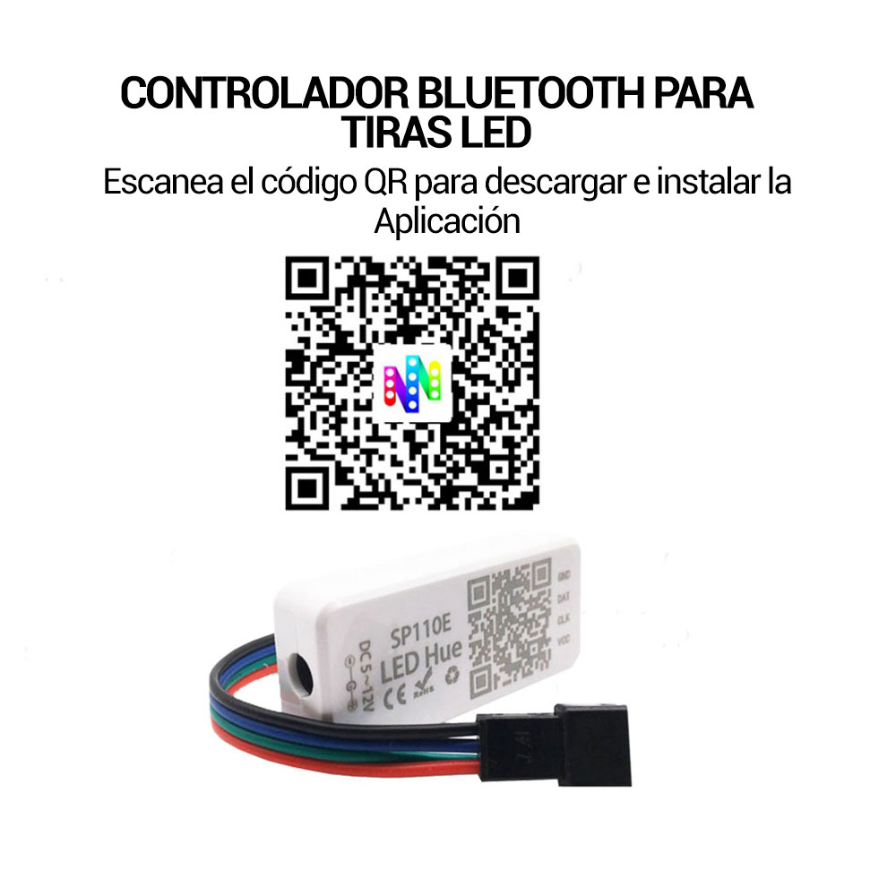code qr controle ruban led