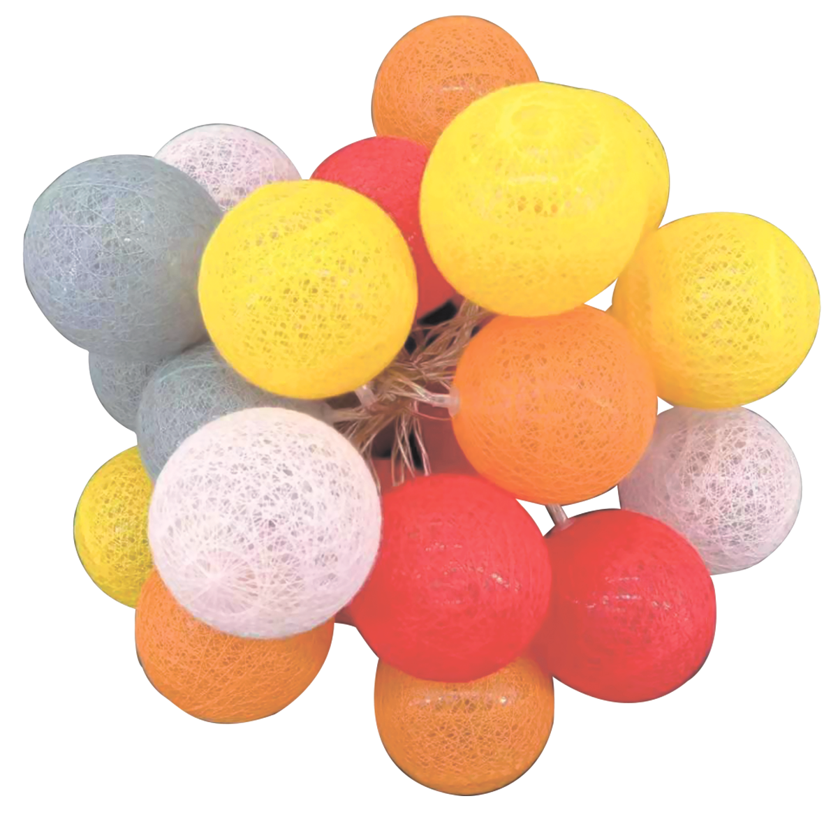 guirlande LED 24 boules multicolore