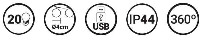 caractéristiques guirlande LED USB