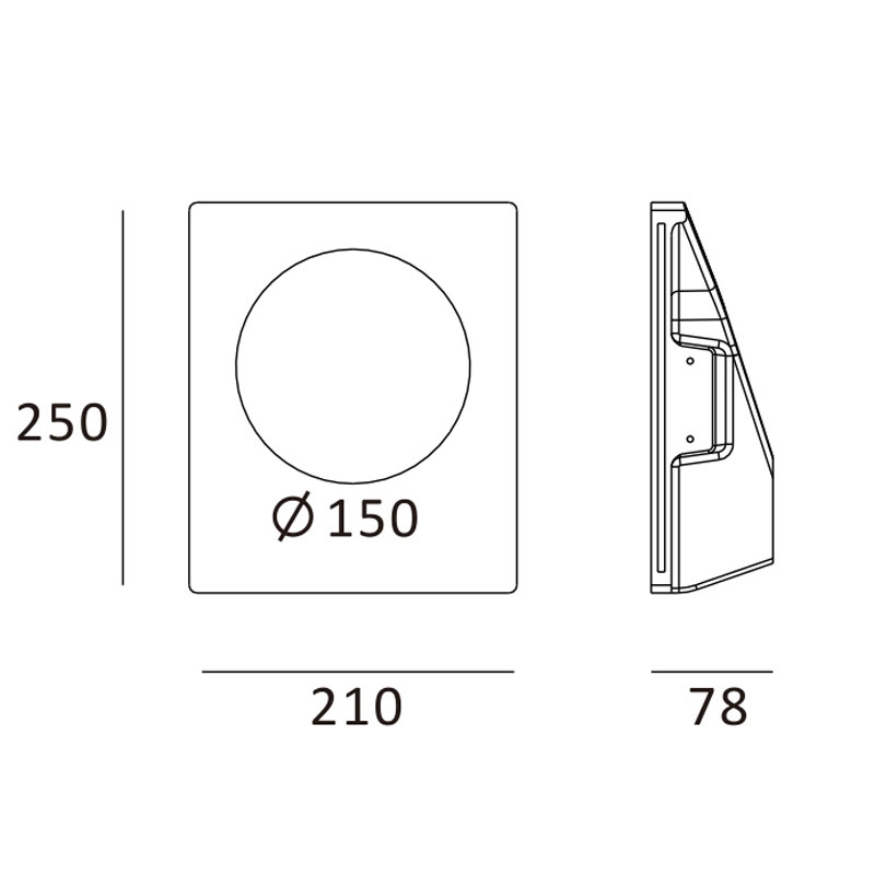 Applique murale MELON dimensions