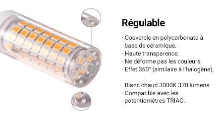 ampoule régulable g9