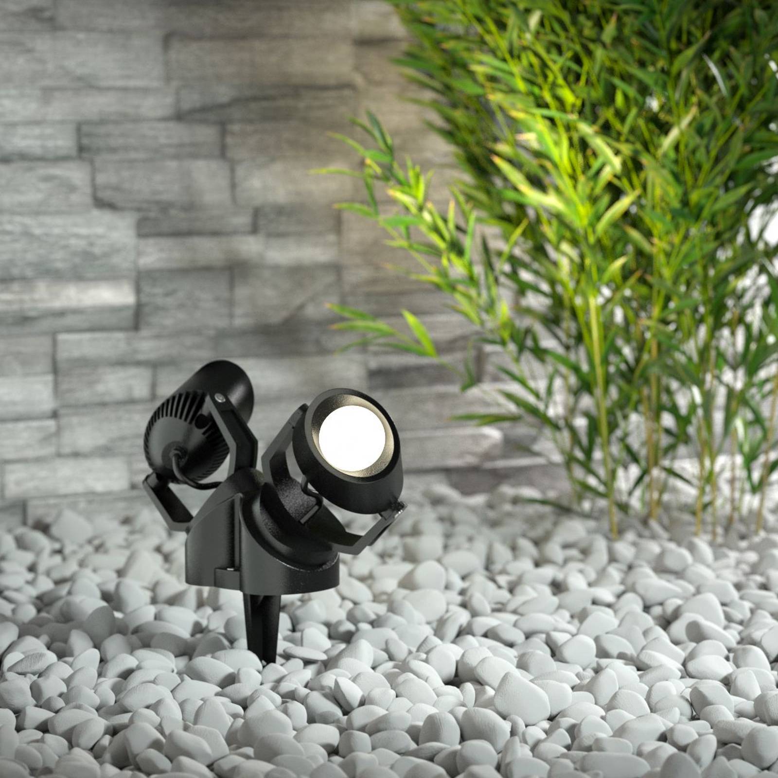 Piquet de jardin avec double spot LED CCT Minitommy Fumagalli