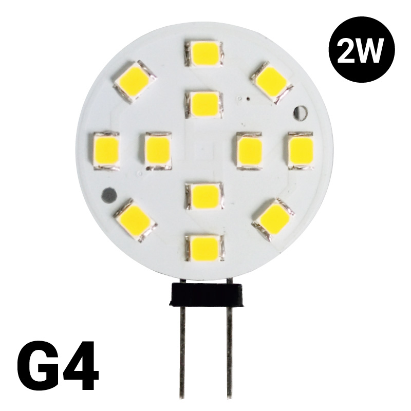 Ampoules G4 Ampoule LED BiPin plate G4 2W 12V