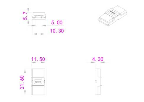 dimensions connecteur ruban led