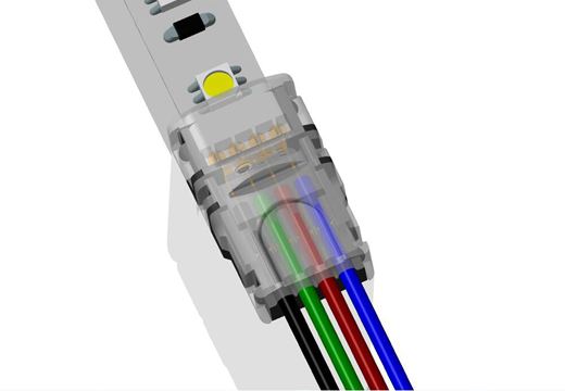 connecteur rapide cable à ruban rgbw
