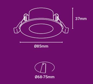 dimensions spot led encastrable cct