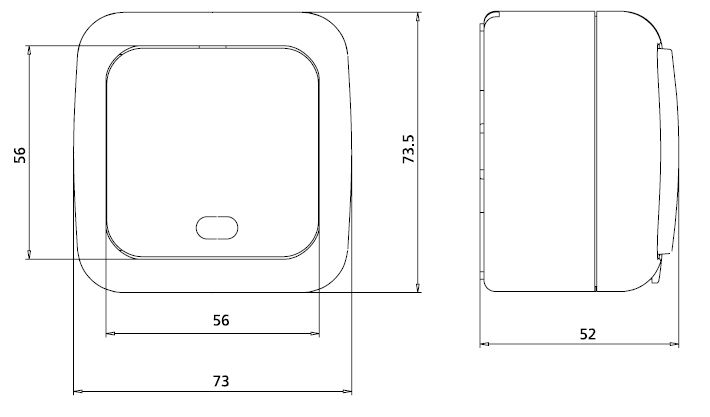 dimensions interrupteur sonnette étanche Ip54