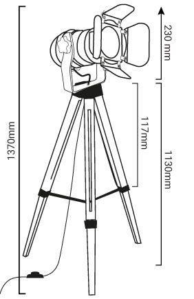 Lampe vintage Cinéma Trépied