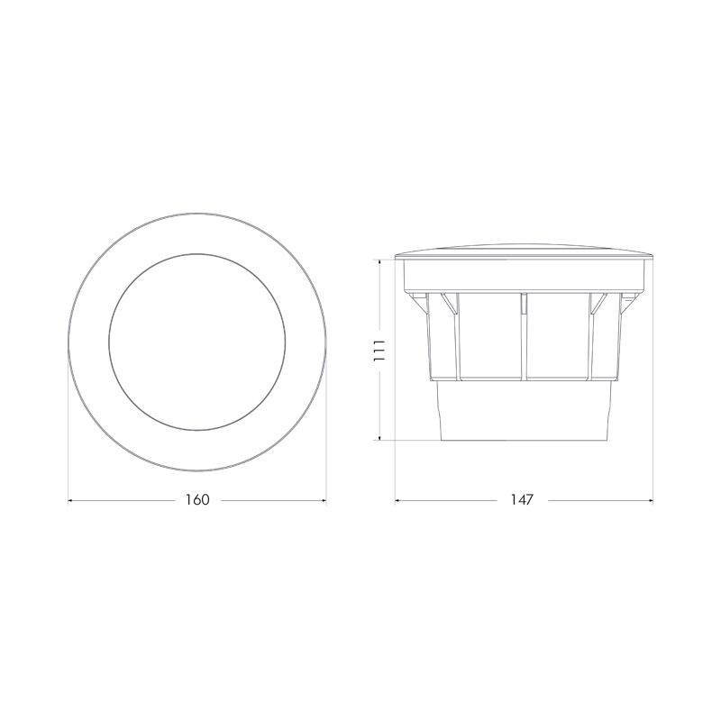 dimensions balise de sol extérieur ceci 160