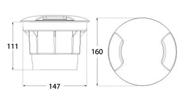 dimensions balise de sol ceci 160 2l