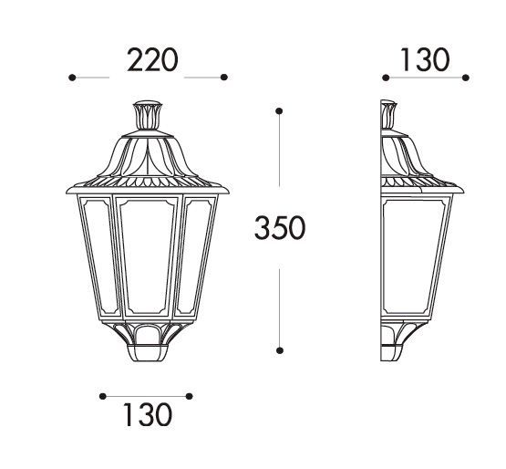 Demi lanterne Iesse dimensions