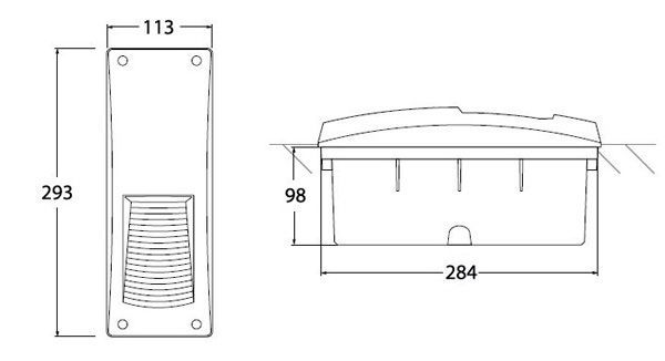 dimensions applique encastrable fumagalli