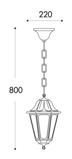 Suspension lanterne Sichem/anna dimensions