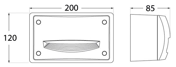 dimensions applique extérieure