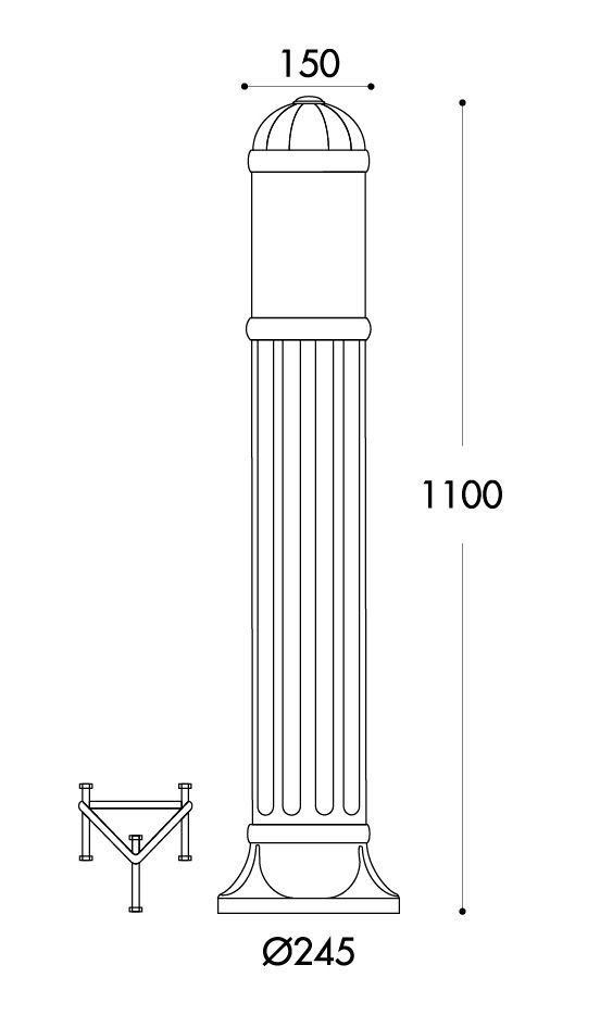 Lampadaire Sauro dimensions