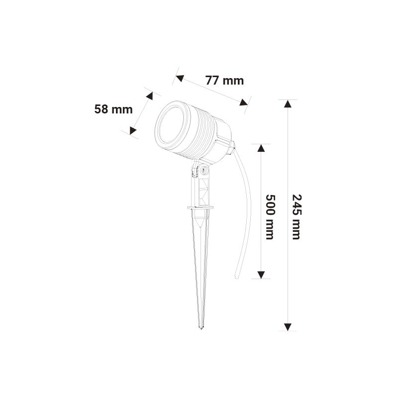 spot sur piquet jardin 6w