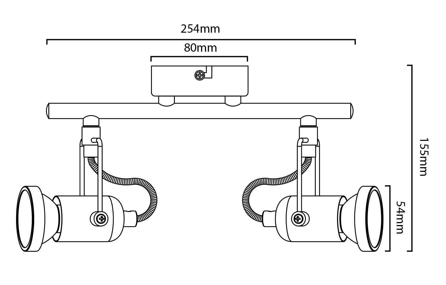 Lampe murale Nexus-2 dimensions