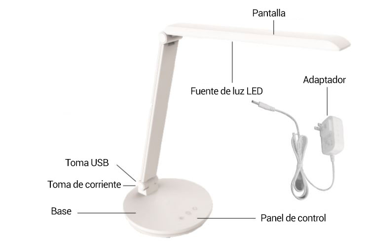 détails lampe bureau  CCT gradable