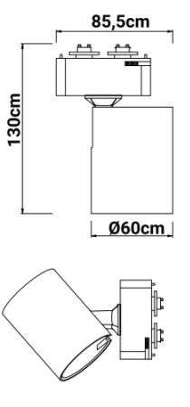 dimensions projecteur orientable