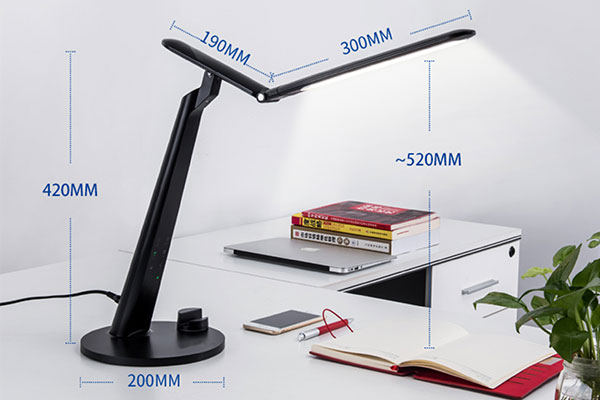 Lampe de table avec prise USB dimensions
