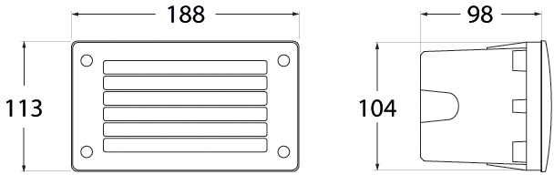 Balise extérieure dimensions