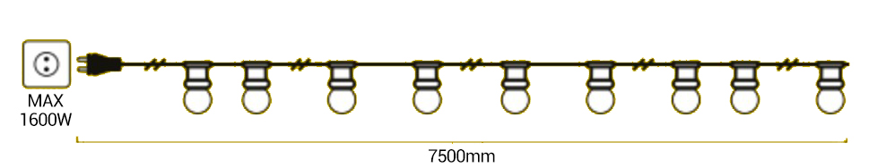 dimensions guirlande LED déco fairy lights