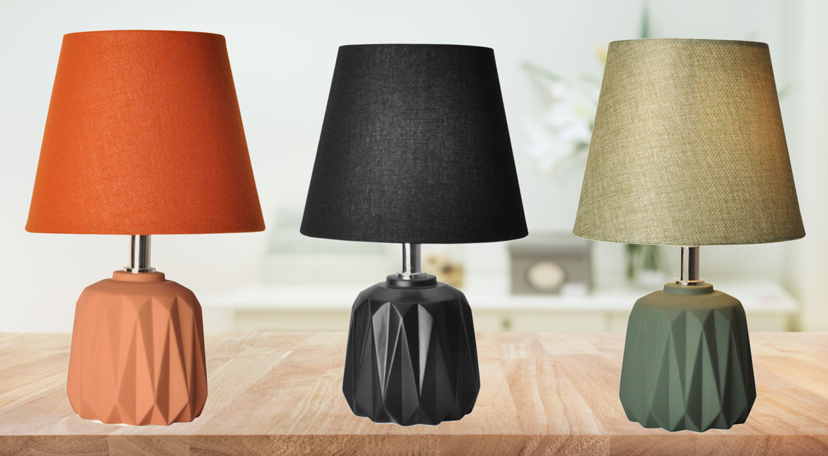 lampe de table céramique couleurs