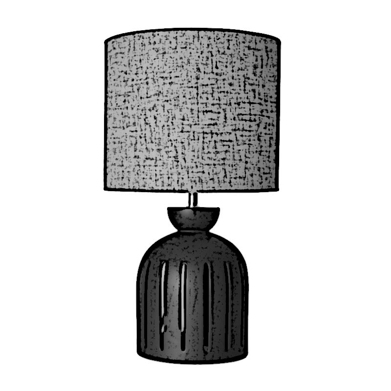 Lampe de chevet céramique noire E27