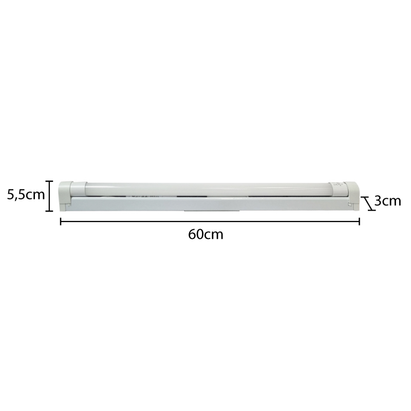Kit tube LED + réglette T8 60cm
