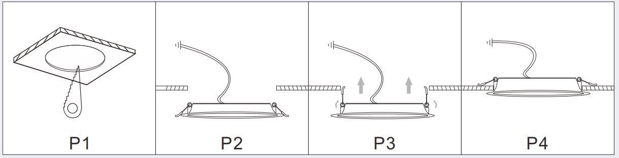 installation downlights