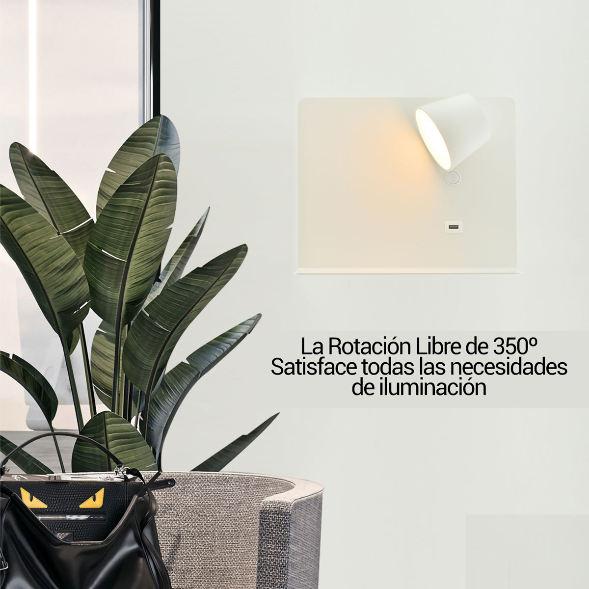 Applique orientable blanche design