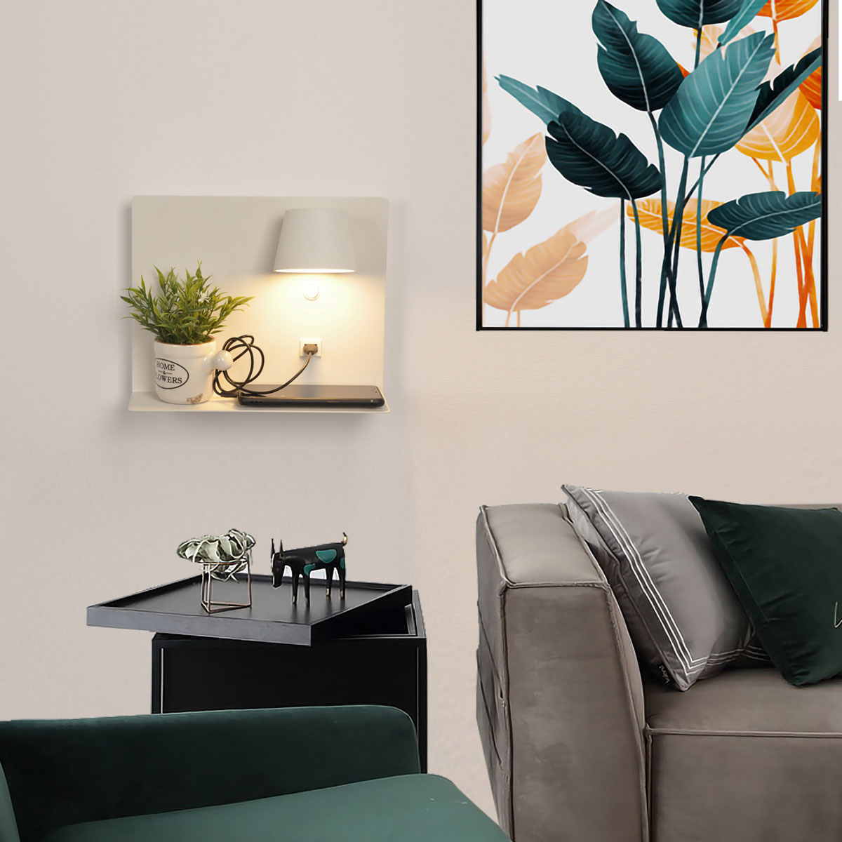 luminaire mural décoration blanche LED 6W